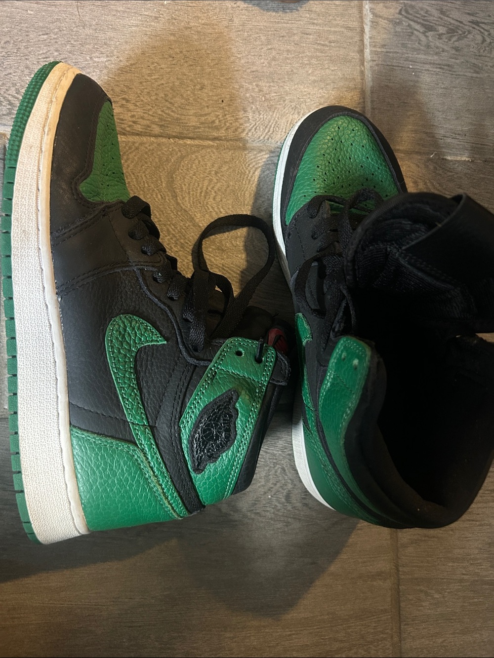 Black & Green High Top Sneakers
